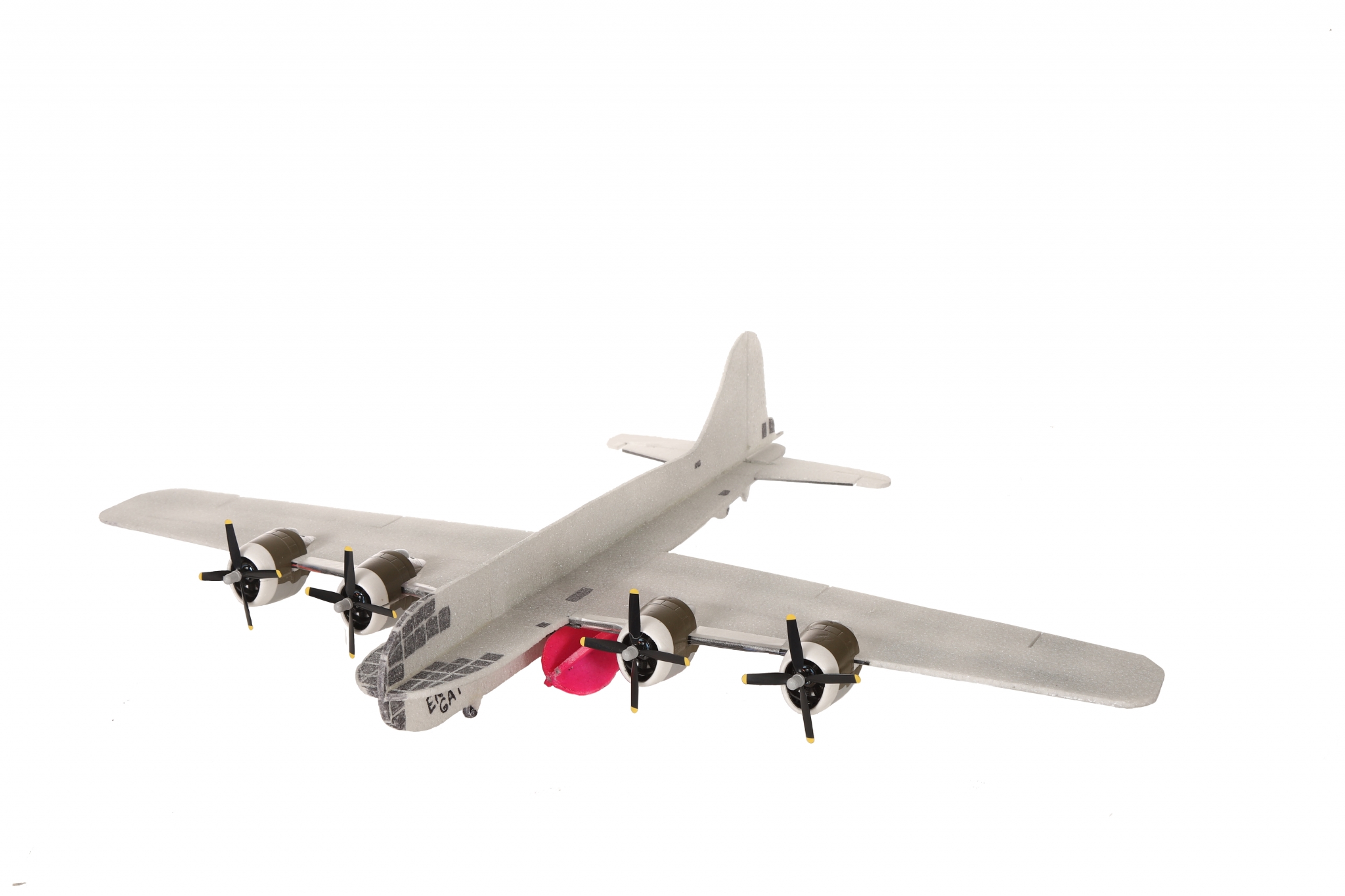 Hand-built B-29 Superfortress model aircraft