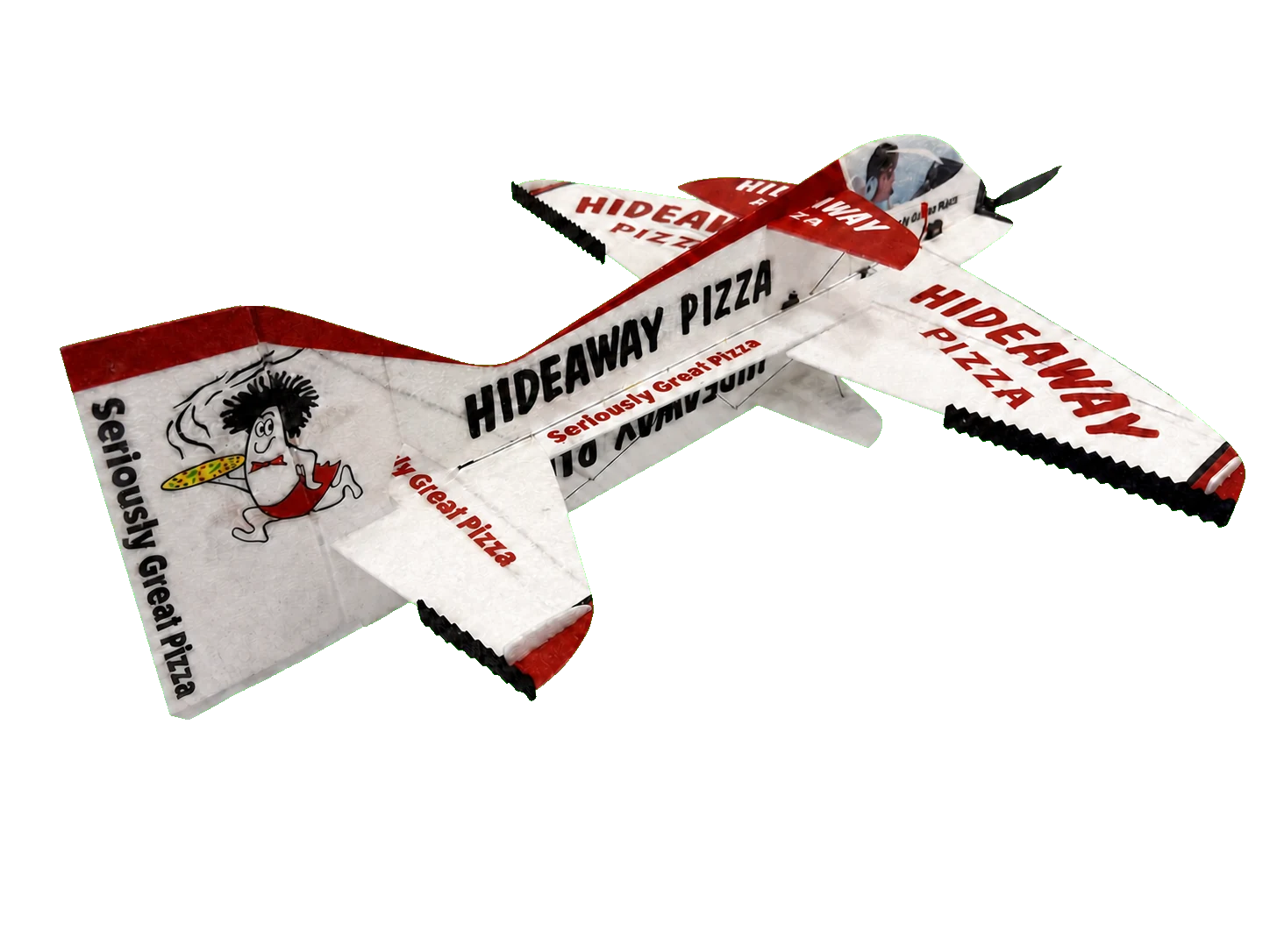 Rear view of the RC Factory Synergy aircraft